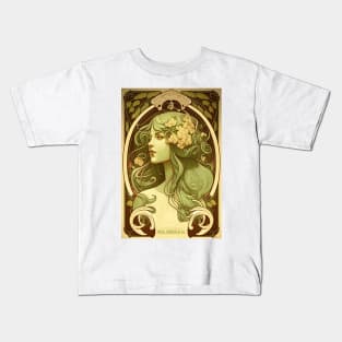 Woman in Pistachio tones Kids T-Shirt